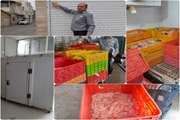  متخلفین  کارگاه زیر زمینی قطعه بندی غیر مجاز گوشت مرغ در منطقه گلسار هشتگرد  